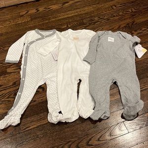 3 Burt’s Bees Organic Footed Pajamas